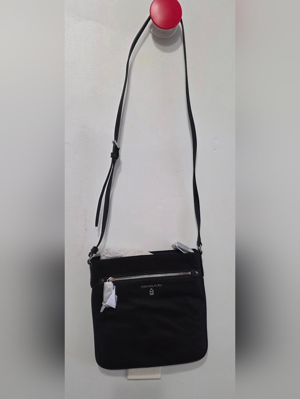 NWT Michael Kors Nylon Kelsey Large Crossbody Bag Black 32F7S02C3C
